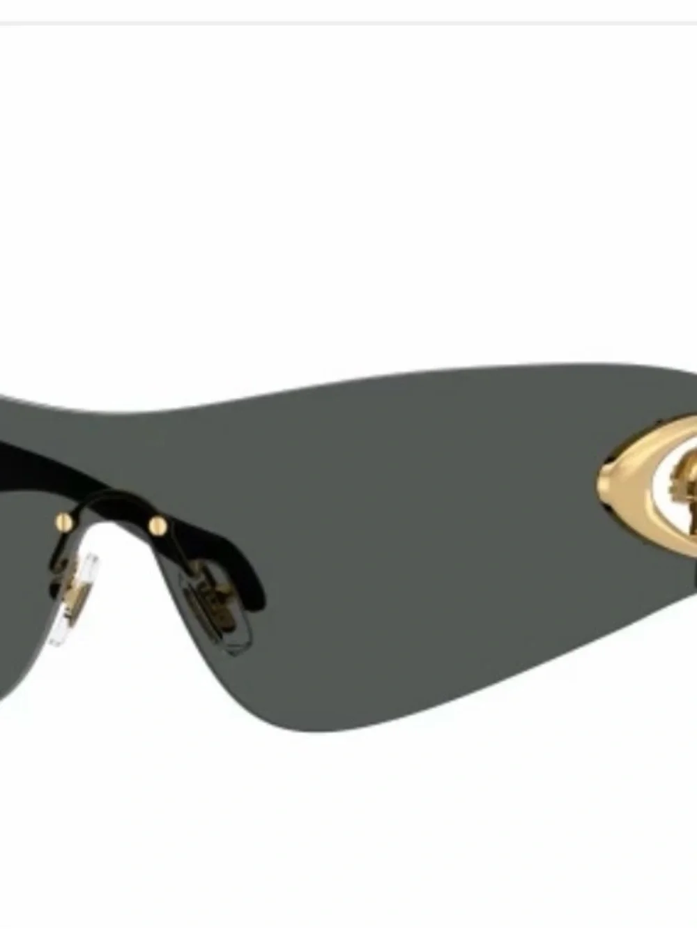 Versace VE2280-110287 Black Shield Sunglasses with Gold